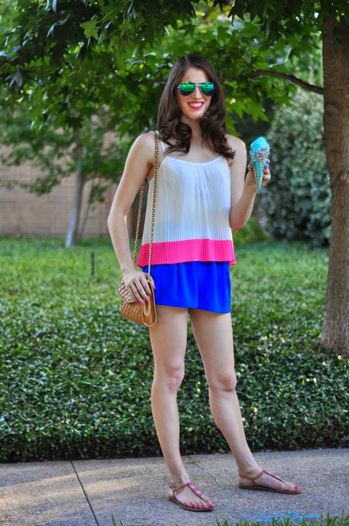 Forever21 Pleated Colorblocked Cami