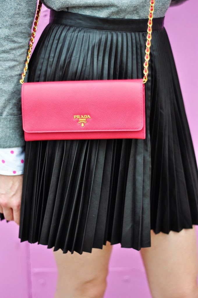 Forever21 pleated leather skirt
