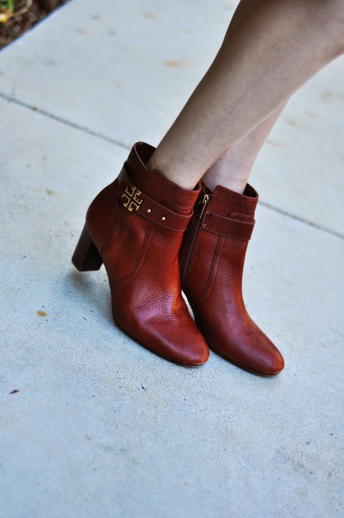 Tory Burch brown ankle booties