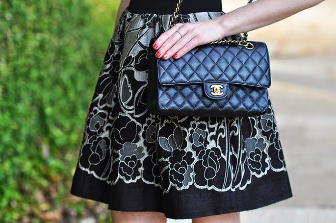 Chanel classic flap bag in quilted lambskin