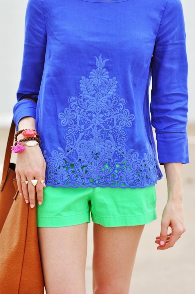 J.Crew embroidered linen top