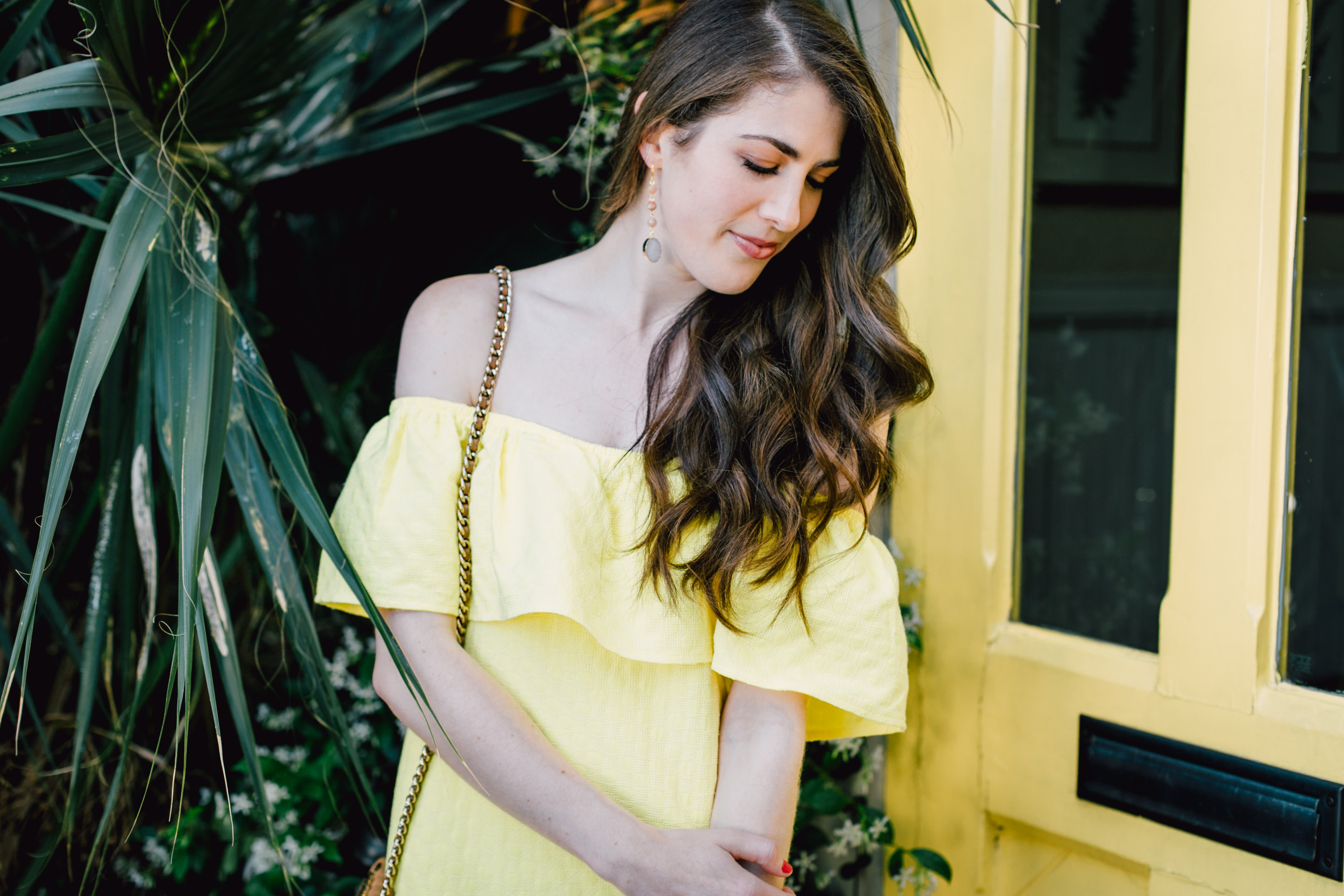 Yellow Off The Shoulder Dress