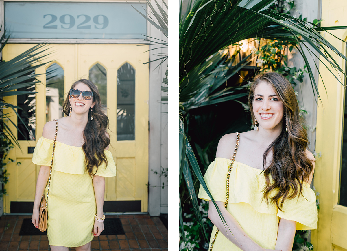 Yellow Off The Shoulder Dress