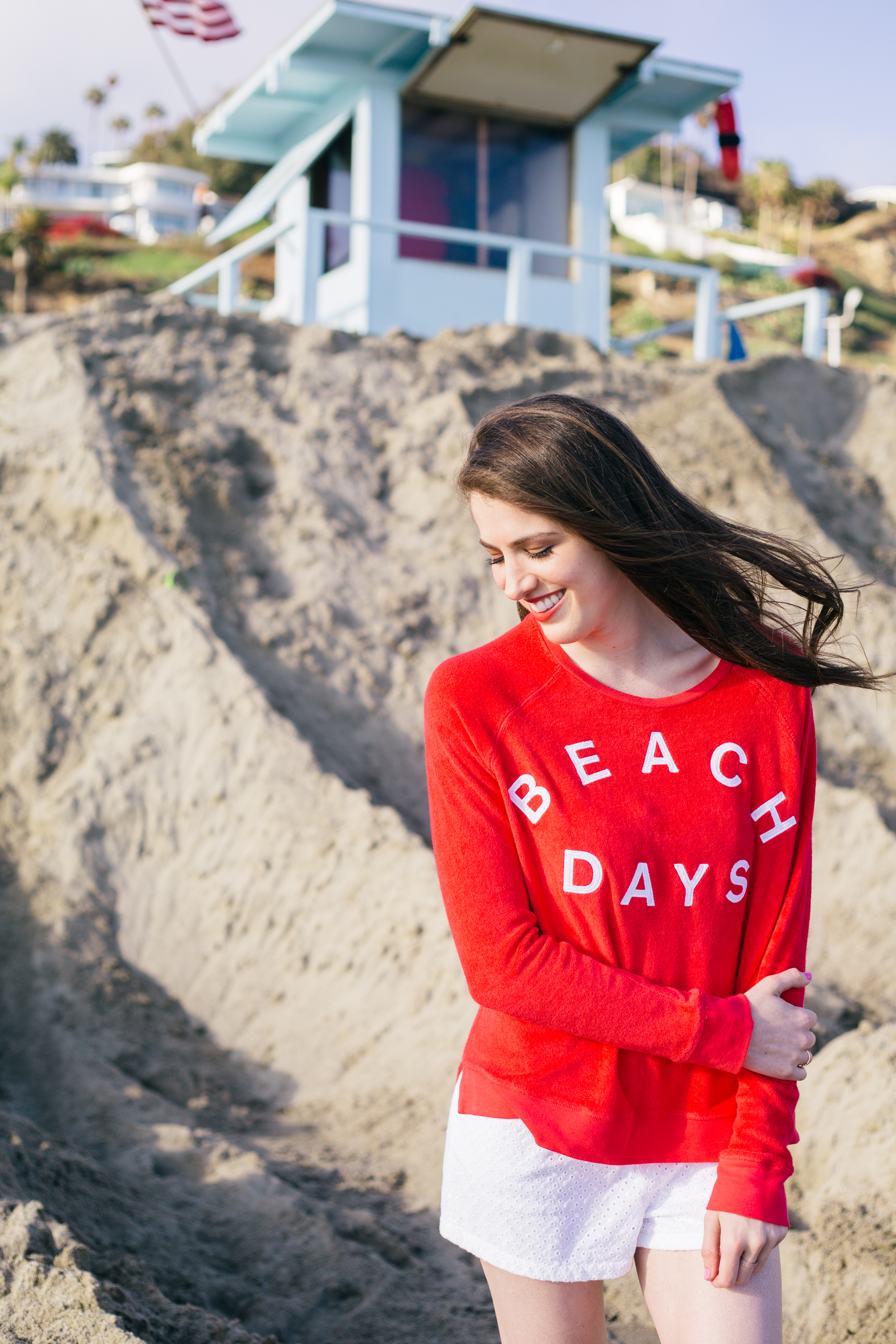 Sundry Beach Days terry sweatshirt